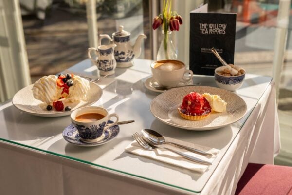 Desserts at Willow Tearooms