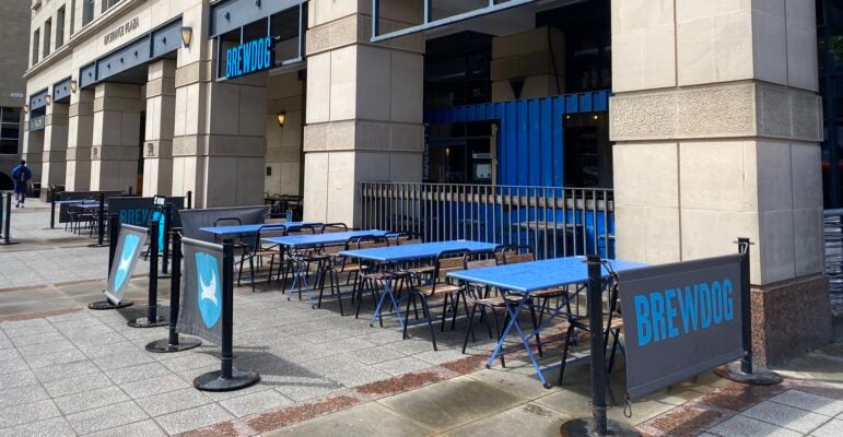 Brewdog Lothian Road Outdoor seating