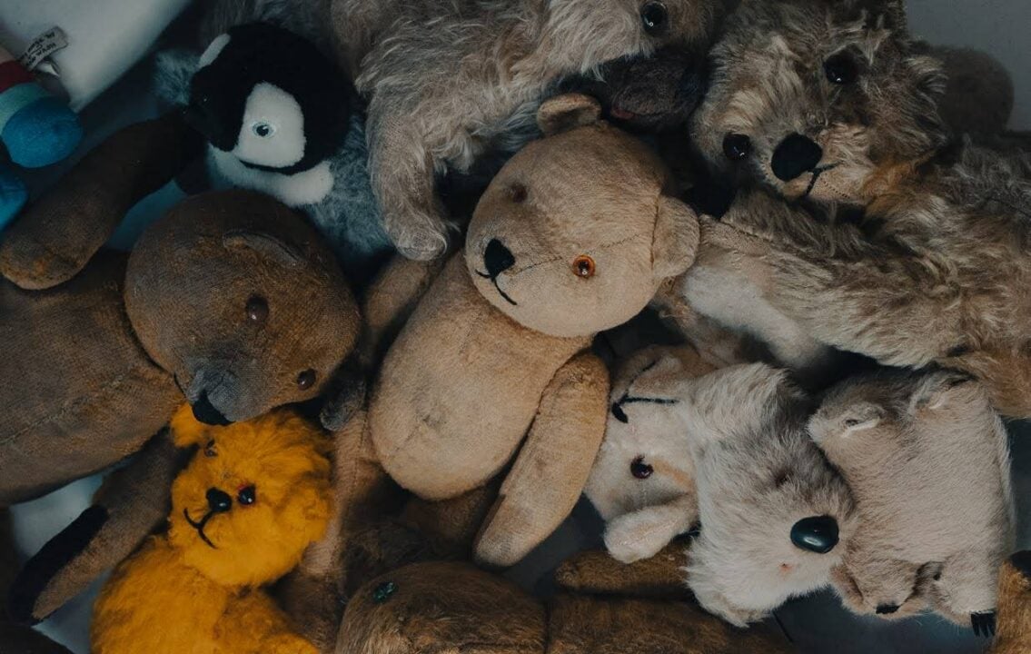 restored vintage teddies awaiting to be collected by their owners
,© leith toy hospital