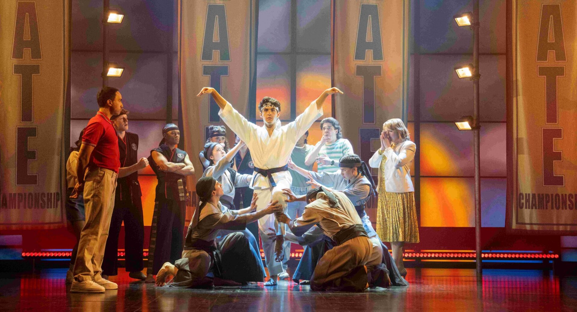 People performing musical of Karate Kid at the festival Theatre