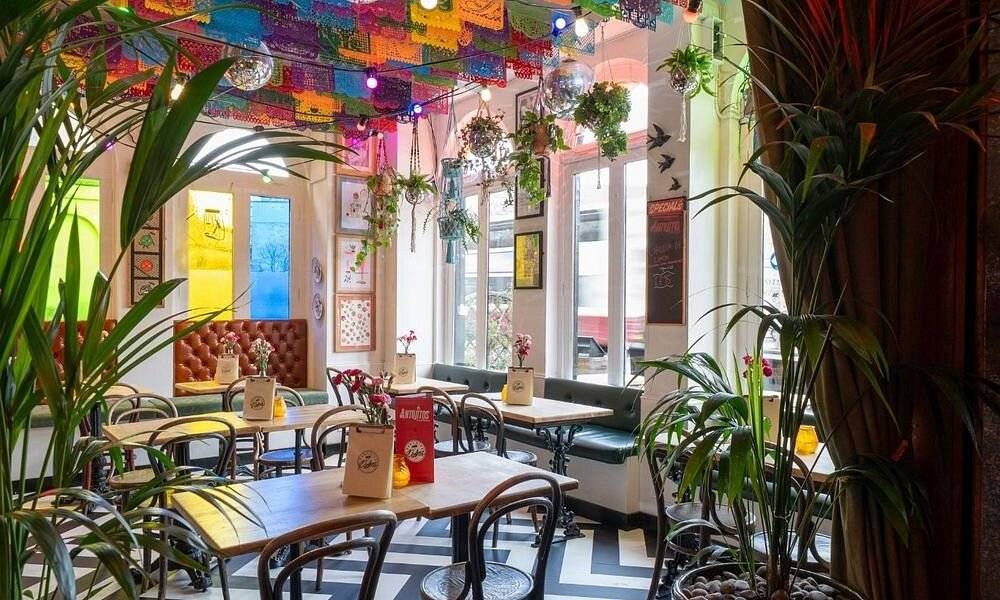 The interior of Paradise Palms restaurant