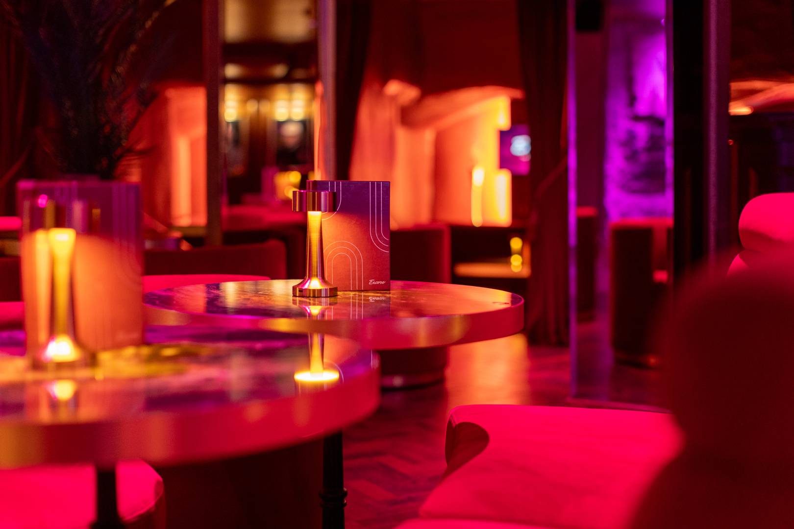 Table at Encore bar