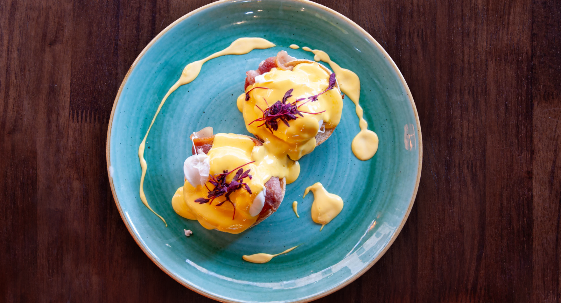 Eggs Benedict on a plate,© Old Town Pub Co.