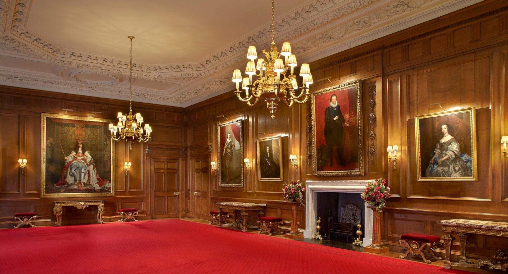 Red throne room at Palace of Holyroodhouse