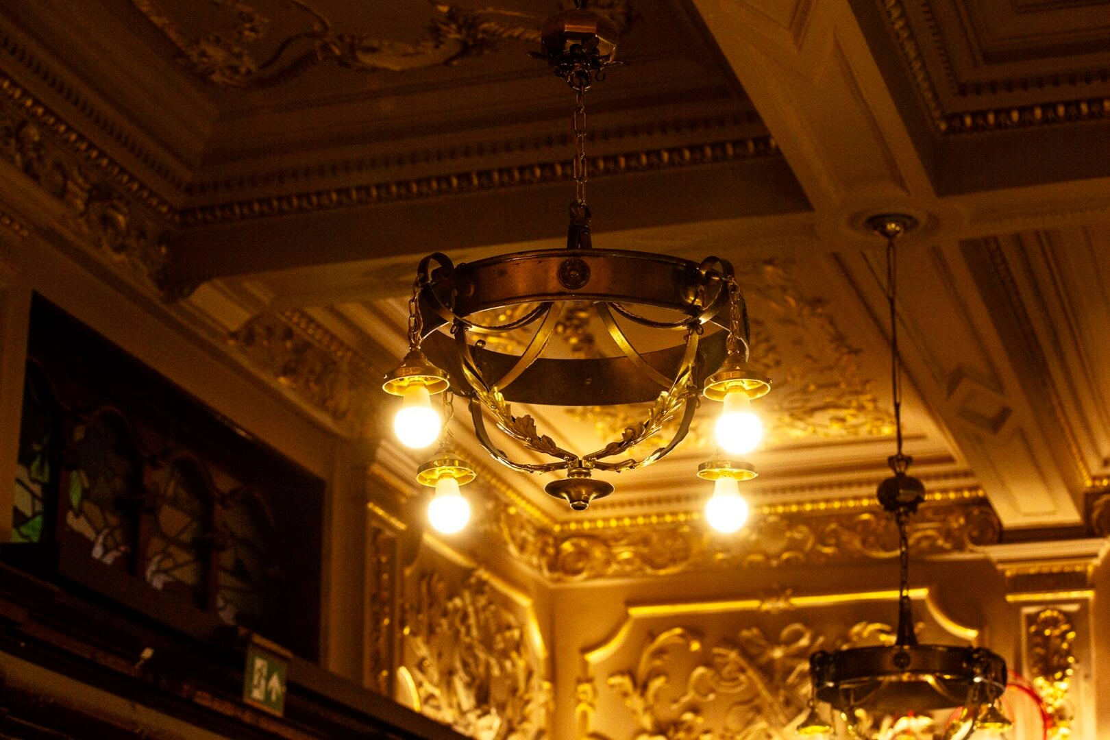 Circle foyer lights at King's Theatre
