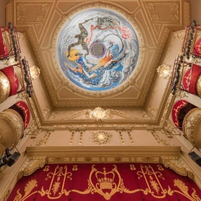 The ceiling dome of a theatre painted with greek mythology characters,© Silke Tuexen