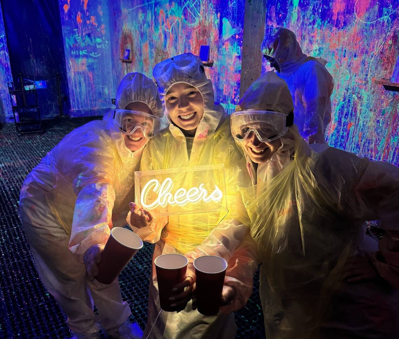 A group of friends during our BYOB session.