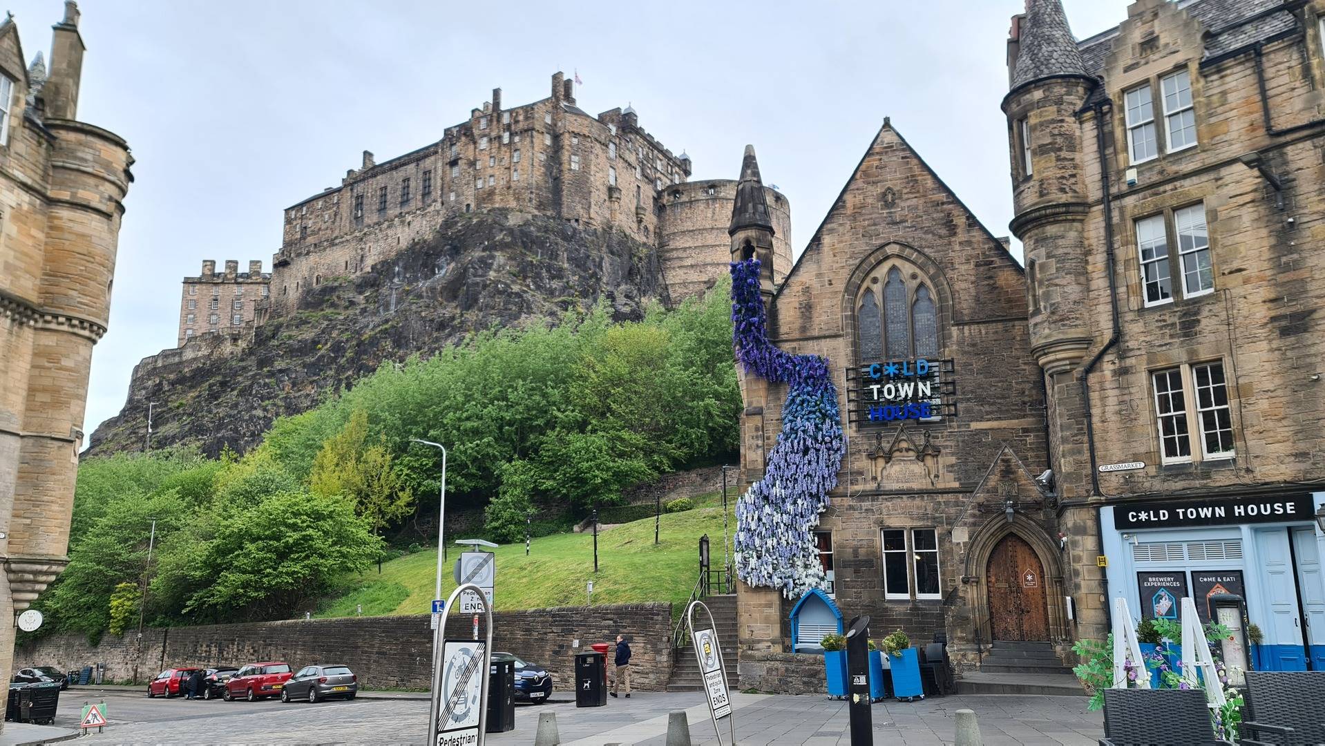Edinburgh Castle from the Grassmarket