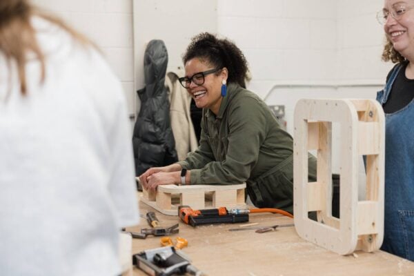 People taking part in Upholstery Classes