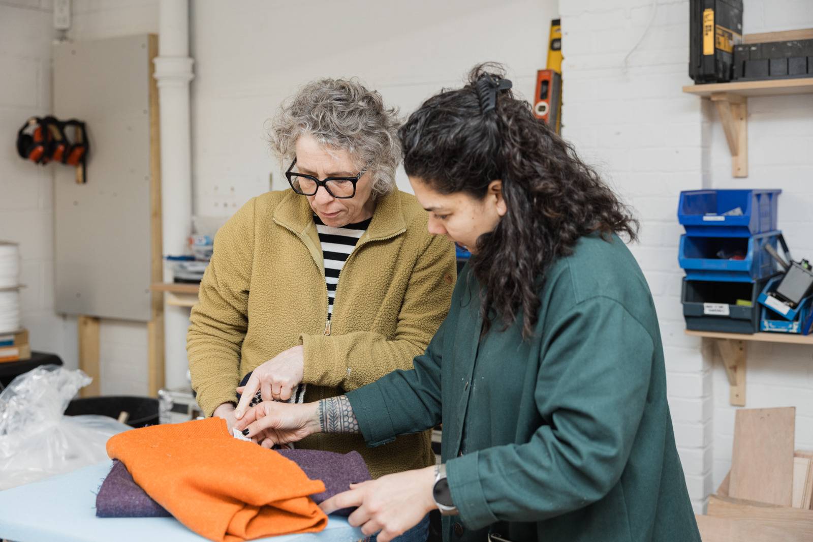 People taking part in Upholstery Classes