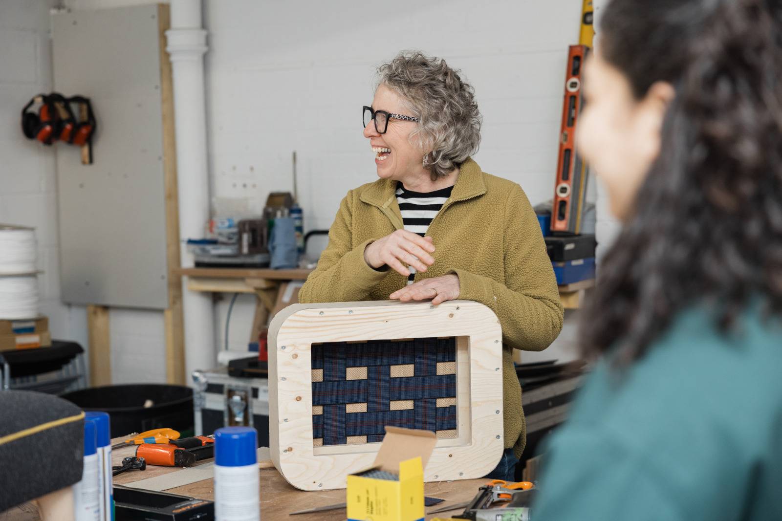 People taking part in Upholstery Classes