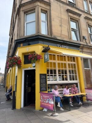 Nice outdoor seating in the summer.
