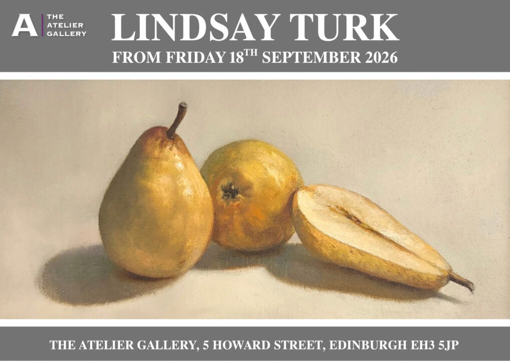 Poster image, featuring a painting of pears.