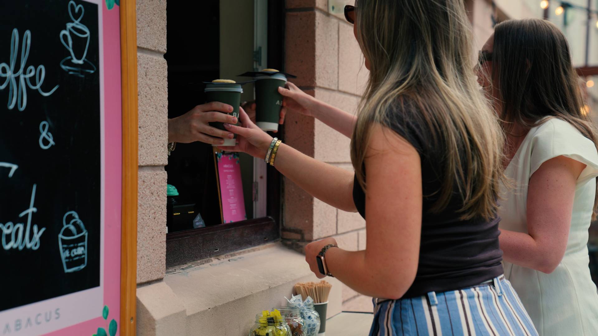 People being served drinks The Hatch
