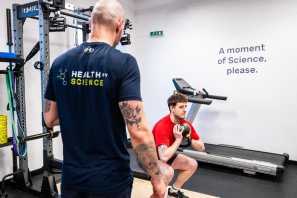 Health by Science trainer and client