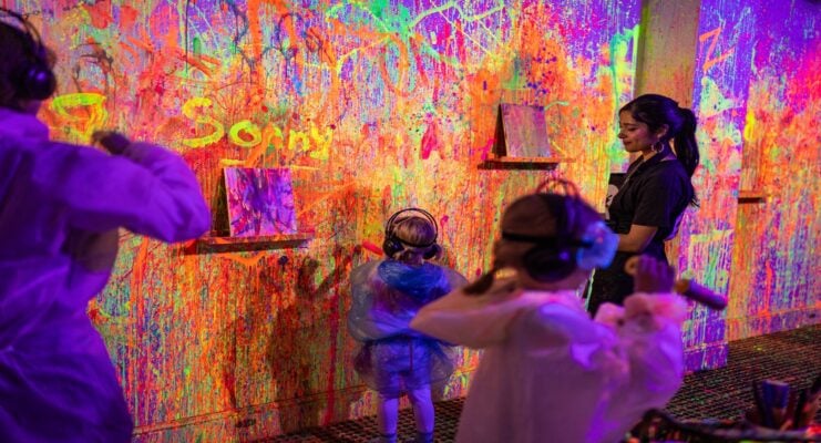 Kids taking part in Splash and Glow