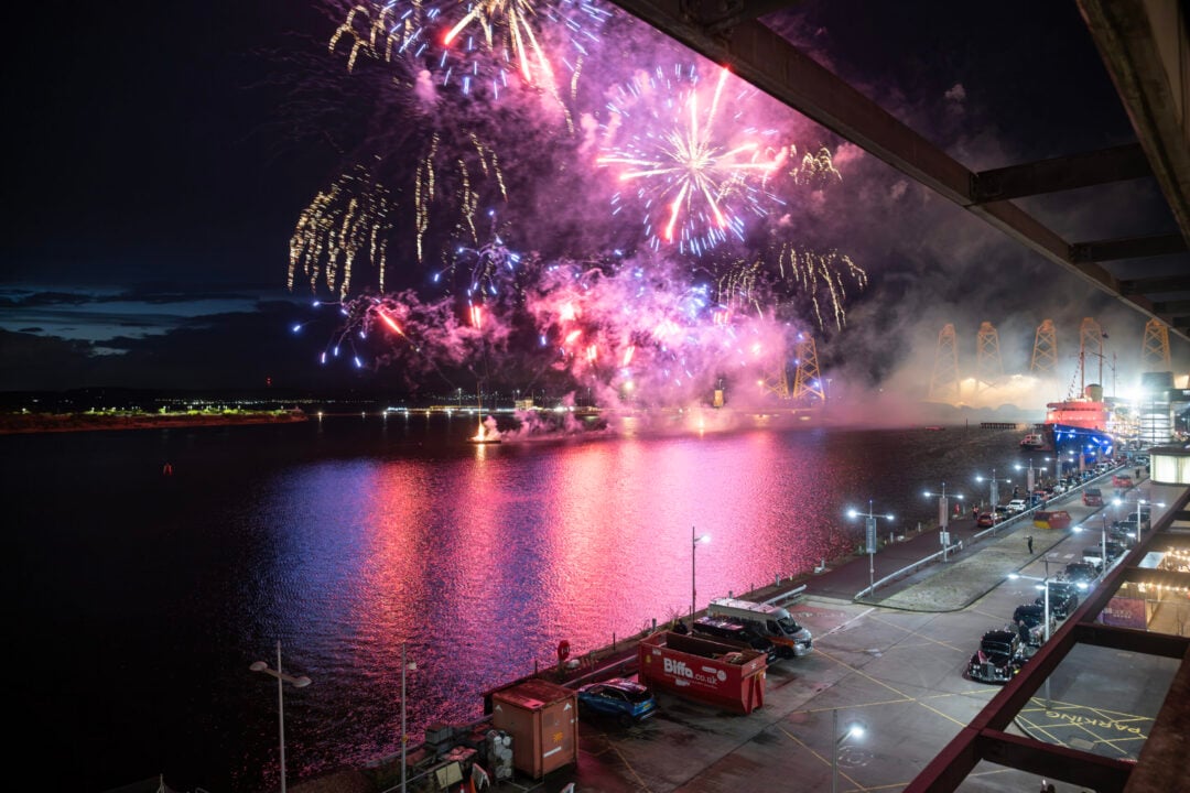 Fireworks at the shore