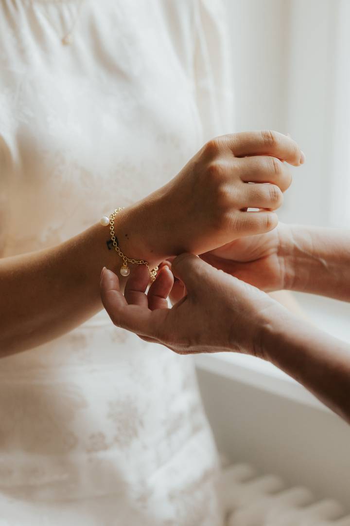 Arm of lady with bracelet