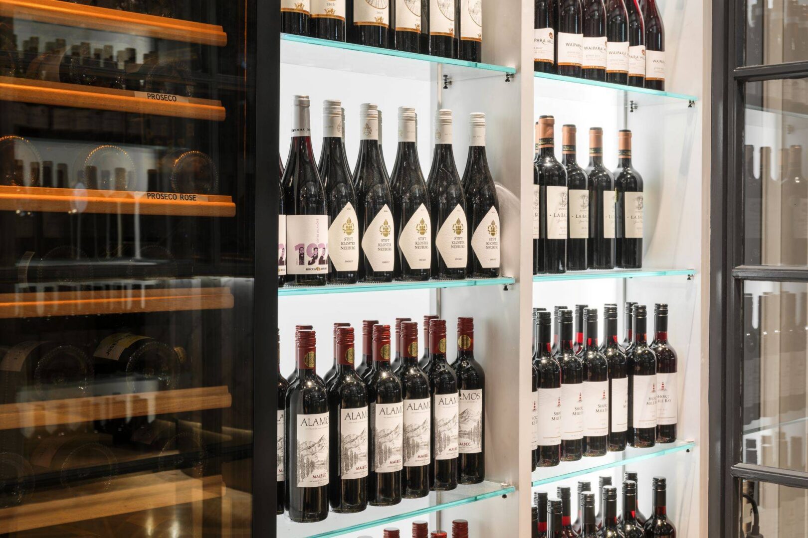 Twenty's red wine display